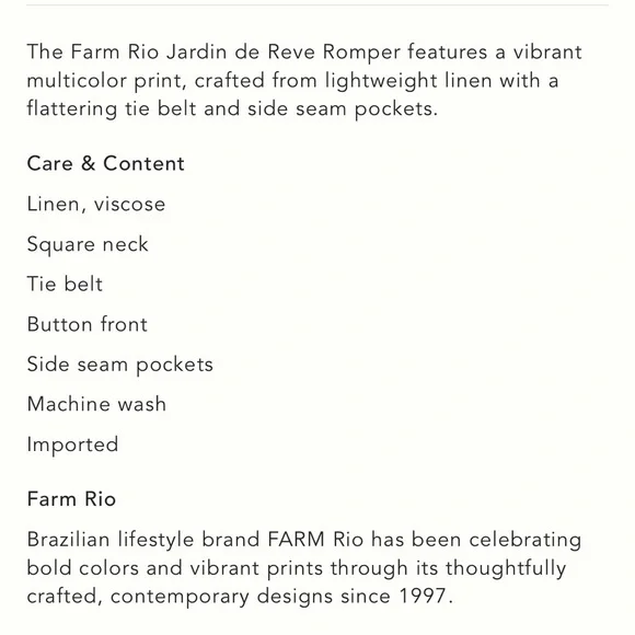 Farm Rio Romper - Size L - Picture 14 of 15